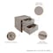Manhattan Comfort Granville Light Grey 3-Drawer Dresser and 2-Drawer Nightstand, Set of 2 GRAN046 - alternate 8